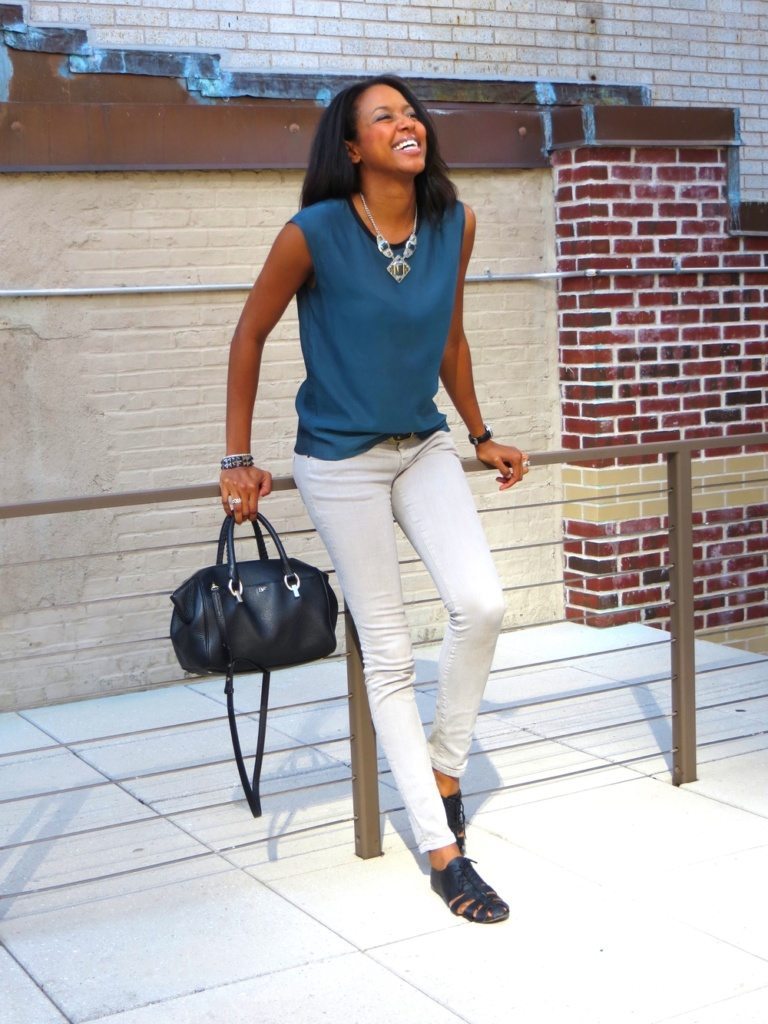 Casual Chic with Grey Demin