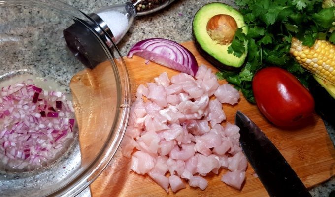 Sliced Fish for Ceviche