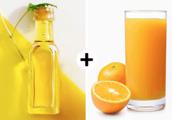 glycerin and orange juice For dark cirlces